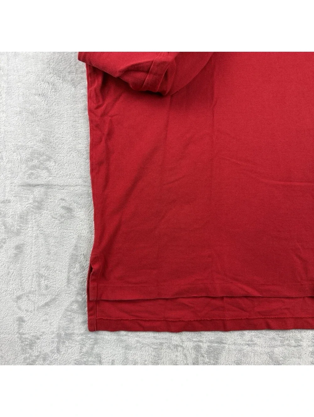 Polo Ralph Lauren Red Rugny Shirt Polo Long Sleeve Navy Pony 100% Cotton Preppy